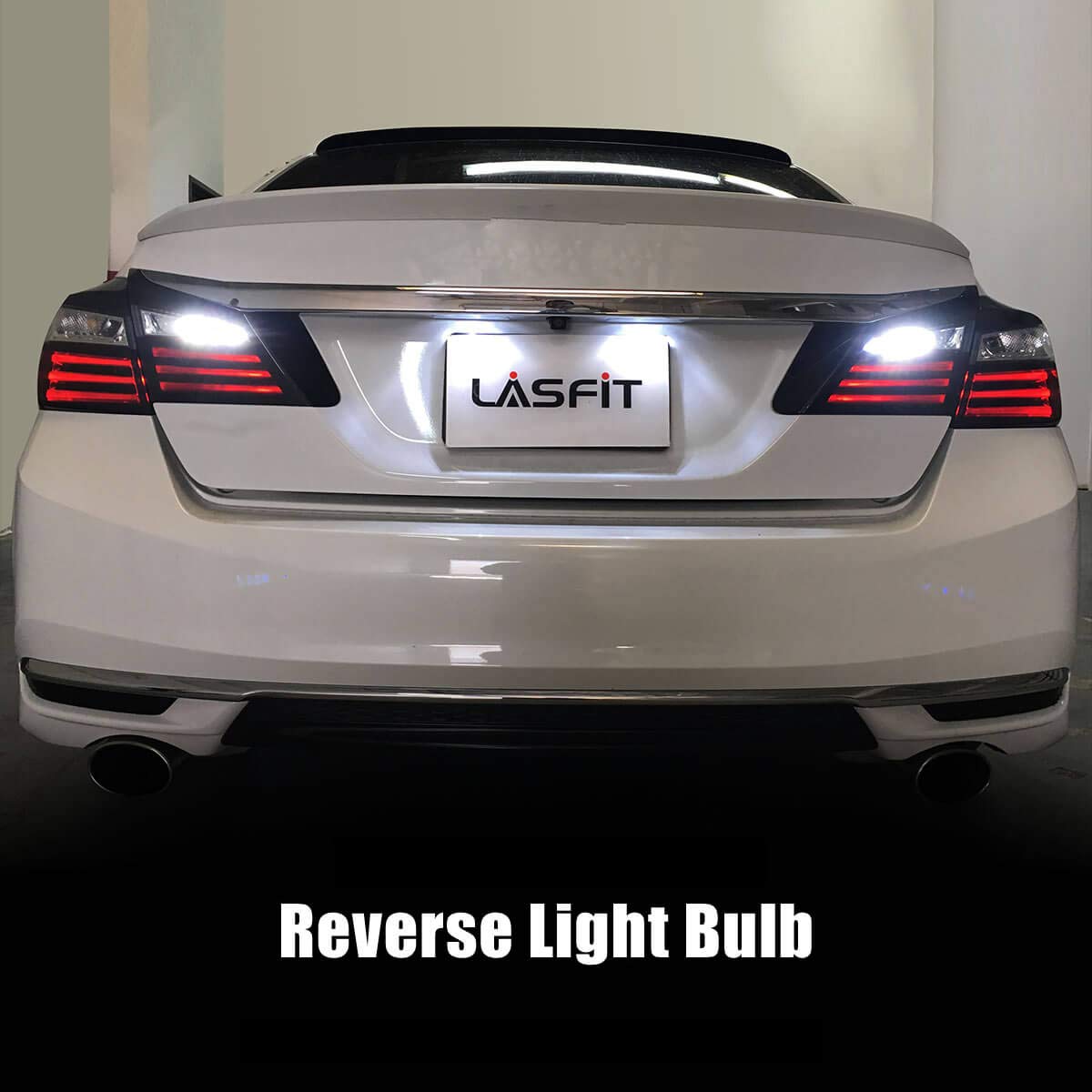 LASFIT 912 921 LED Bulb Reverse Light Backup Light White and Third Brake Bulbs Light Red Combo, T15 W16W Canbus Error Free Light，Non-Polarity, 4 PCS - Image 8
