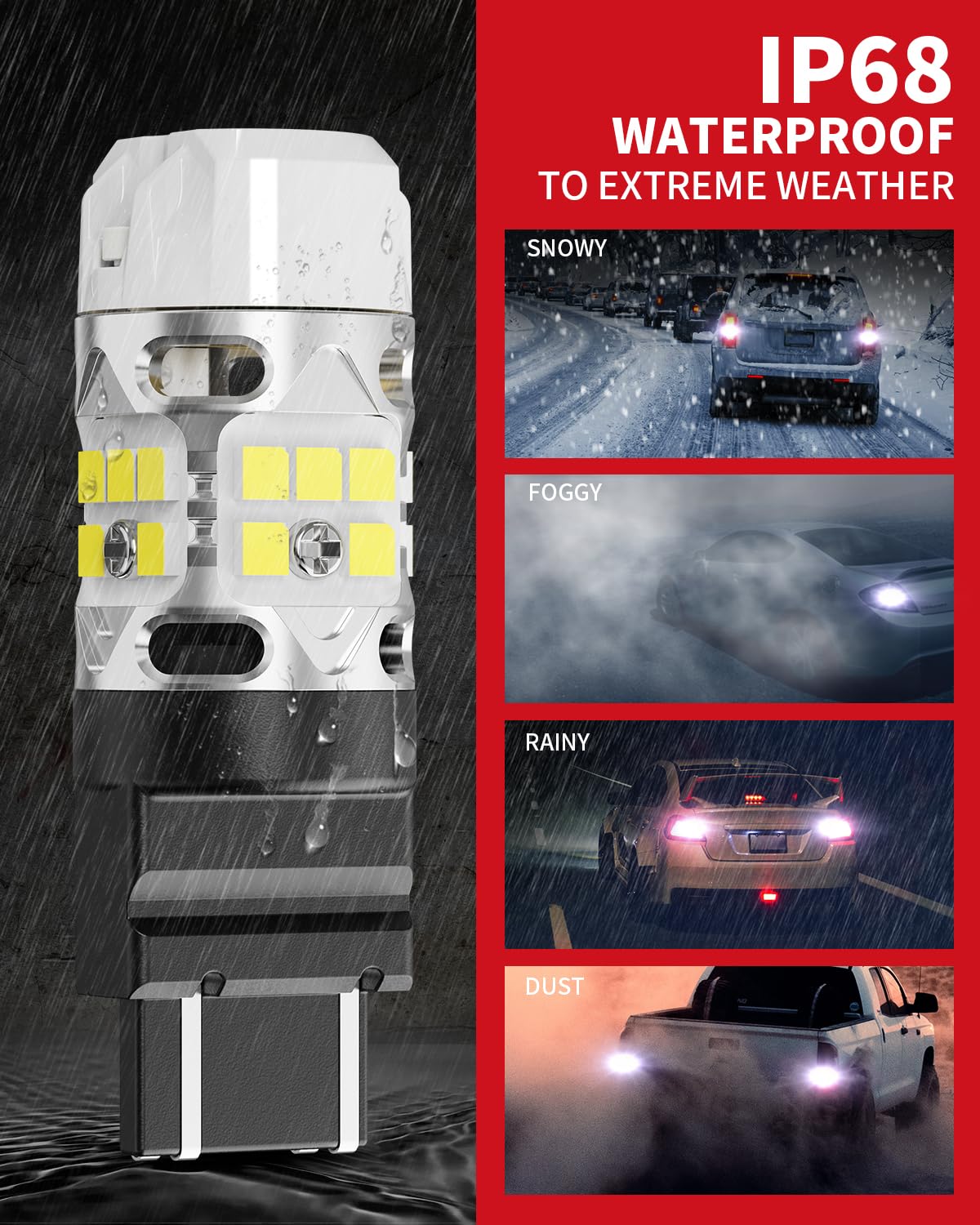 LASFIT T3 WT21W LED Bulb Backup Reverse Light WT21 WT21W/7W Canbus Error Free for 2022 2023 2024 Ford Maverick XL XLT Lariat Accessories, 2021 2022 F150 F250 F350 Xenon White Anti Hyper Flash (2pcs) - Image 9